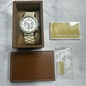 Michael Kors Ivory and Metallic Watch